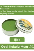Premium Özel Metal Kutulu Arınma Huzur Meditasyon Yoga Esans Dekoratif Mum Oda Kokusu 120 Gram - 1