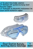 Özel Tasarım Su Geçirmez Buğu Yapmaz UV Korumalı Ayarlanabilir Kayışlı Antifog Kutulu Deniz Gözlüğü - 1