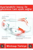Premium Seri Ayarlanabilir Kayış Su Geçirmez UV Koruma Silikon Plastik Antifog Kutulu Deniz Gözlüğü - 2