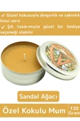 Premium Özel Metal Kutulu Arınma Huzur Meditasyon Yoga Esans Dekoratif Mum Oda Kokusu 120 Gram - 1