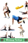 Özel Üretim Dayanıklı Orta Sert Zayıflama Fitness Squat Pilates Jimnastik Spor Aerobik Direnç Bantı - 3