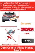 Premium Yağmur Rüzgar Neme Ekstra Güçlü Isıya Dayanıklı 9,5 X 3 Cm Çift Taraflı Plaka Bandı 24 Adet - 1