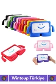 Premium Apple Samsung Uyumlu 11 Inch Silikon Yumuşak Tutacaklı Tam Koruma Kids Çocuk Tablet Kılıfı - 4