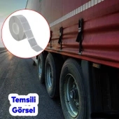 Tüvtürk Onaylı 5 Metre Beyaz Parçalı Reflektörlü Reflektif Fosforlu Şerit Bant Kesikli İkaz Bandı thumbnail 2