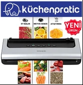 Küchen Pratic VS7210 Ev Tipi Elektrikli Vakum Makinesi + 10 Adet Vakum Poşeti - 1