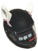 PELUŞ KASK KULAĞI (JK-P3) KEDİ KULAK - BEYAZ - BEYAZ - 2