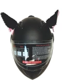 PELUŞ KASK KULAĞI (JK-P3) KEDİ KULAK - SİYAH - PEMBE - 2