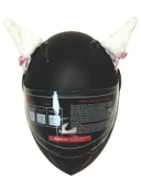 PELUŞ KASK KULAĞI (JK-P3) KEDİ KULAK - BEYAZ - BEYAZ - 1