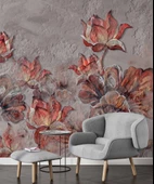 Çiçek Temalı Duvar Doku Temalı Duvar Kağıdı Baskı thumbnail 6