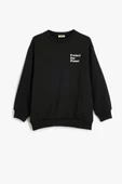 Koton Erkek Çocuk Sweatshirt Slogan Baskılı Uzun Kollu Bisiklet Yaka - 1