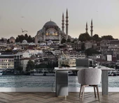 İstanbul Cami Manzaralı Duvar Kağıdı Baskı - 3