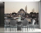 İstanbul Cami Manzaralı Duvar Kağıdı Baskı - 5