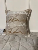 NİVEMESHOME KIRLENT KILIFI 45X45 MATEO 63-01 KREM-KAHVE - 1