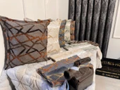 NİVEMESHOME ELYAF DOLGULU KIRLENT 45X45 MATEO 63-04 YEŞİL-KREM - 3