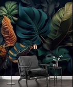 Botanik bahçe yaprak temalı Duvar Kağıdı Baskı thumbnail 6