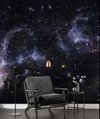 Galaksi Yıldızlar Manzaralı Duvar Kağıdı Baskı thumbnail 6