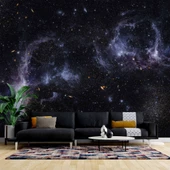Galaksi Yıldızlar Manzaralı Duvar Kağıdı Baskı thumbnail 1