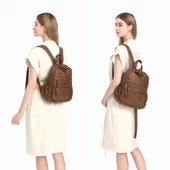 Yıkama Deri Sırt Askılı Kadın Çantası 21-K Barcelona 1902 - 5