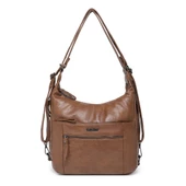 Yıkama Deri Hem Sırt Hem Omuz Kadın Çantası 21-K Barcelona 1890 - 10