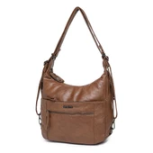 Yıkama Deri Hem Sırt Hem Omuz Kadın Çantası 21-K Barcelona 1890 - 12