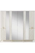 Bükreş Gardırop-mdf-aytaşı-230x58x210cm-6 Kapak-aynalı Kapak-ücretsiz Nakliye Ve Montaj - 1