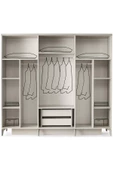 Atina Gardırop-mdf-aytaşı-230x58x210cm-6 Kapak-aynalı Kapak-ücretsiz Nakliye Ve Montaj - 2