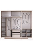 Helsinki Gardırop-mdf-kum Beji-240x60x220cm-6 Kapak-aynalı Kapak-ücretsiz Nakliye Ve Montaj - 2