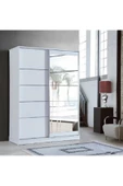 Efes 180 X 59 X 212 Sürgülü Dolap-beyaz-aynalı-ücretsiz Nakliye Montaj - 2