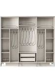 Bükreş Gardırop-mdf-aytaşı-230x58x210cm-6 Kapak-aynalı Kapak-ücretsiz Nakliye Ve Montaj - 2