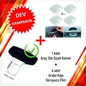 Yağmur Kaydırıcı Film 2 adet + Tüm Araçlara Uygun Emniyet Kemer Tokası 1 adet - 1