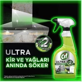 Cif Ultra Anında Etki Kir Ve Yağ Çözücü 1025 ml X4 Mikrofiber Bez Hediye - 8