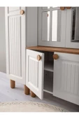 Ücretsiz Montaj-%100 MDF-Aytaşı-Bohem Begonya Aynalı Portmanto - 2