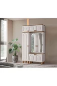 Ücretsiz Montaj-%100 MDF-Aytaşı-Bohem Sümbül Aynalı Portmanto - 1