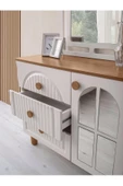 %100 MDF-Aytaşı-Bohem Saliva Aynalı Şifonyer-Makyaj Masası - 2