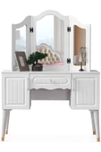 Riga Şifonyer-makyaj Masası-aynalı-mdf-beyaz-ücretsiz Nakliye - 1