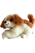 Peluş Köpek Havlayan Yatan Sevimli Peluş Köpek 25 Cm Yatan Sesli Köpek Peluş thumbnail 2