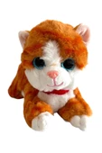 Sesli Yatan Miyavlayan 25 cm Peluş Kedi Oyuncak - 10