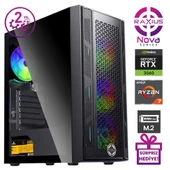 RaXius Nova G1 R7 3060-57X01 Ryzen7 5700X 16GB 512SSD RTX3060 FreeDOS Gaming Masaüstü Bilgisayar - 2