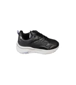 KİNETİX Kadın Siyah Beyaz Kalın Taban Sneaker Yürüyüş Günlük Spor Ayakkabı - 2