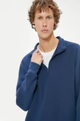 Koton Yarım Fermuarlı Yaka Sweatshirt Uzun Kollu Pamuk Karışımlı - 1