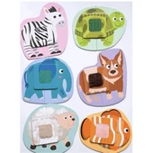 Dokun Hisset Kartları Dokulu Hayvanlar Puzzle 18 Parça - 5