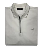 Slim Fit Erkek Polo Yaka Fermuarlı Sweatshirt-7026 - 1