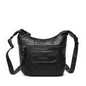 Yıkama Deri Askılı Postacı Kadın Çantası 21-K Barcelona 1894 thumbnail 10