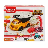 2789 Crafy Neşeli Şantiye Oyun Kumu Seti 500 g 14 Parça -Sunman - 1