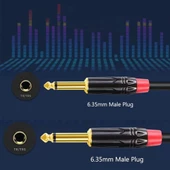 6.3 mm Mono Enstürman Kablo 1 metre - 2