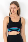 MioFit Energy Blok Çizgili Destekli Seamless Spor Sütyeni - 1