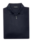 Slim Fit Erkek Polo Yaka Fermuarlı Triko Kazak-7030 - 3