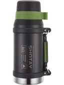 Shotay Çelik Termos Camper Large 1600Ml Siyah - 1