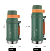 Shotay Çelik Termos Camper Large 1600Ml Haki - 4