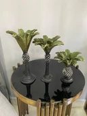 Palmiye Şamdan 3 lü Mumluk polyesrer - 4